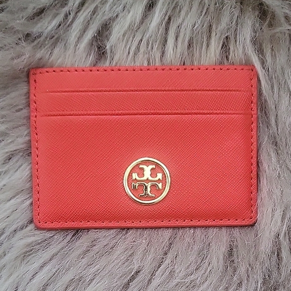 Tory Burch Handbags - Tory Burch Coral Card Holder with Gold Logo